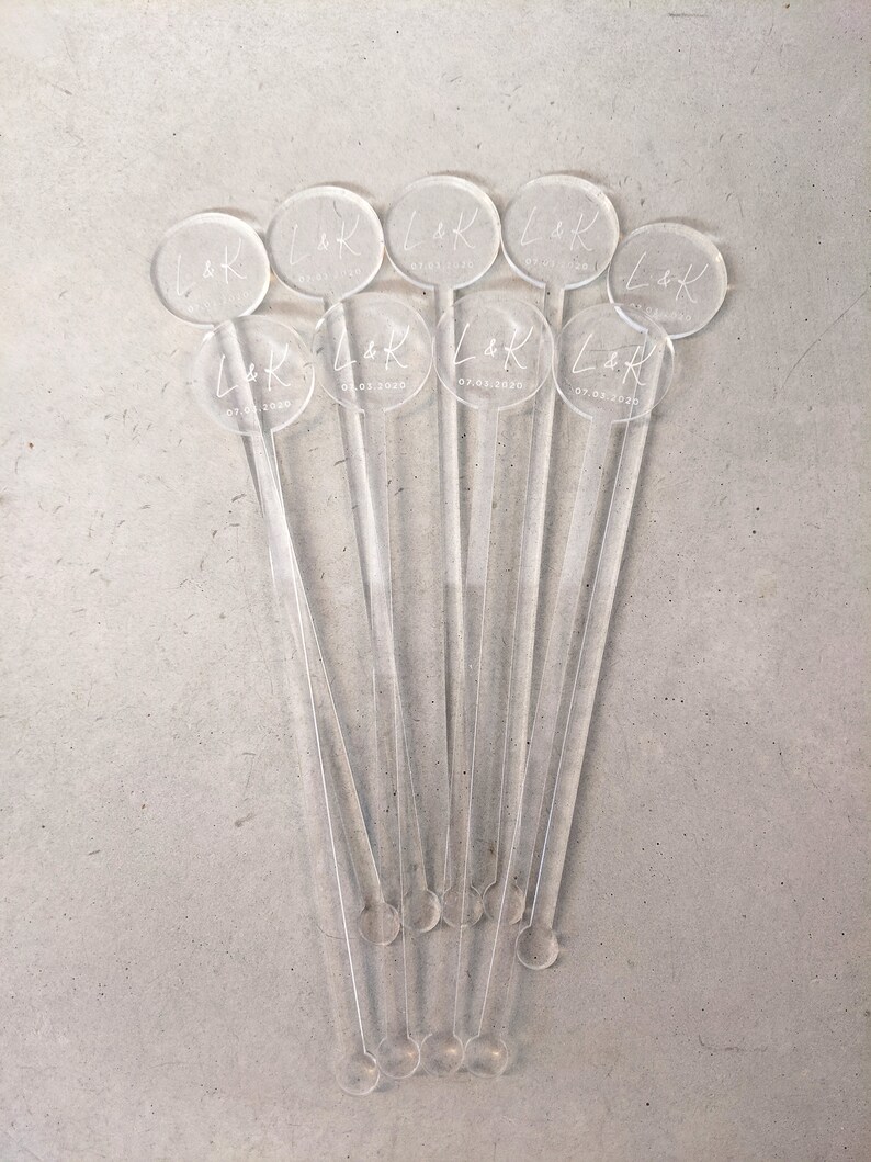 Personalised Swizzle Sticks Clear Acrylic Swizzle Sticks Etsy Australia