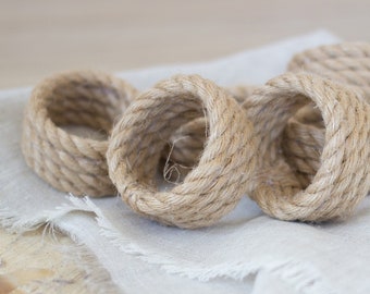 Jute Napkin Ring Etsy