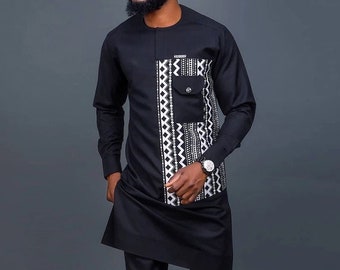 Vêtements traditionnels pour hommes africains/ Vêtements ethniques pour hommes/ Costume Dashiki 2 pcs