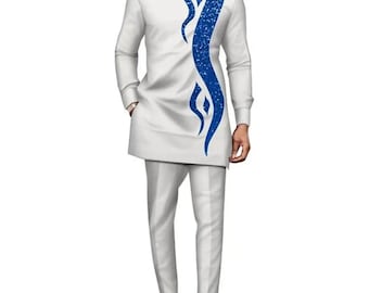 African Men’s Senator Outfit/ African Men’s Wedding Outfit/ African Men’s wear/ African Men’s 2 piece suit