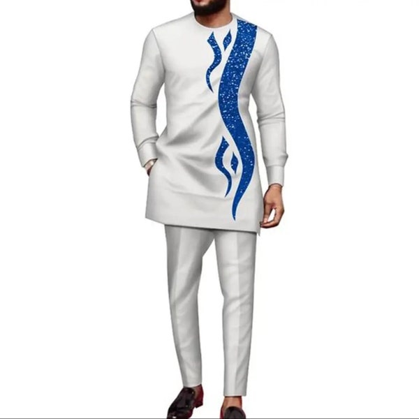 African Men’s Senator Outfit/ African Men’s Wedding Outfit/ African Men’s wear/ African Men’s 2 piece suit