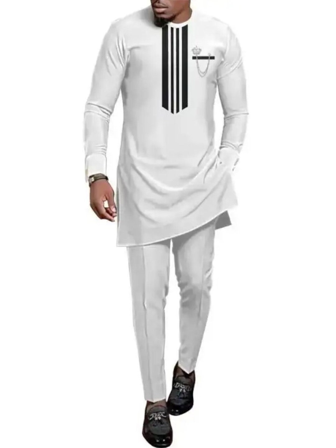 African Mens Traditional Clothing/ Ethnic Mens Wear/ Dashiki 2 Pcs Suit ...