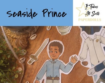 Seaside Prince- It Takes All Sorts Kingdoms Series Paperdolls Ocean Beach