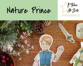 Nature Prince- It Takes All Sorts Kingdoms Series Paperdolls Flowers Forest