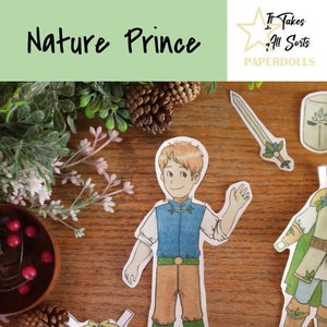 Nature Prince- It Takes All Sorts Kingdoms Series Paperdolls Flowers Forest