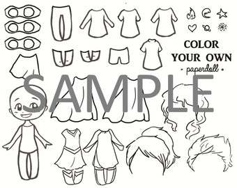 DIGITAL FILE Color Your Own Superhero Girl