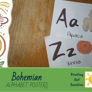 Bohemian Alphabet Posters