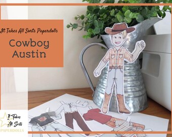 Cowboy Austin - It Takes All Sorts Paperdolls Series Country Ranch