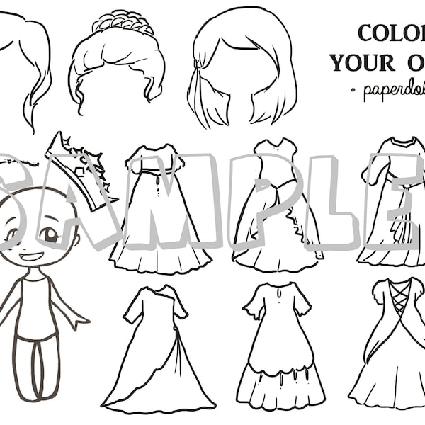 Anime Paper Doll - Etsy