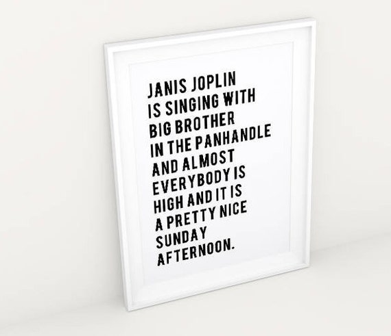 Joplin Bruder Hoch Sonntag Schwarz Und Weiß Zitat Druckbare Etsy