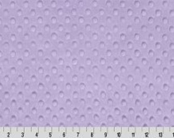 Minky Fabric | Shannon Minky Cuddle Dimple Lavender | Dimple Dot Minky | Lavender Purple | Lavender Minky Dot