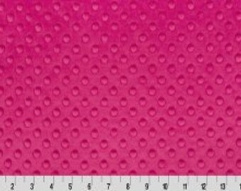 Minky Fabric | Shannon Minky Cuddle Dimple Fuchsia | Dimple Dot Minky | Fuchsia | Fuchsia Minky Dot