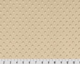 Minky Fabric | Shannon Minky Cuddle Dimple Beige | Dimple Dot Minky | Beige Minky | Beige Minky Dot