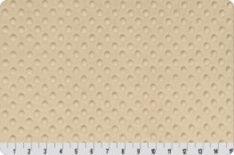 Minky Fabric Shannon Minky Cuddle Dimple Beige Dimple Dot Minky Beige Minky Beige Minky Dot image 1