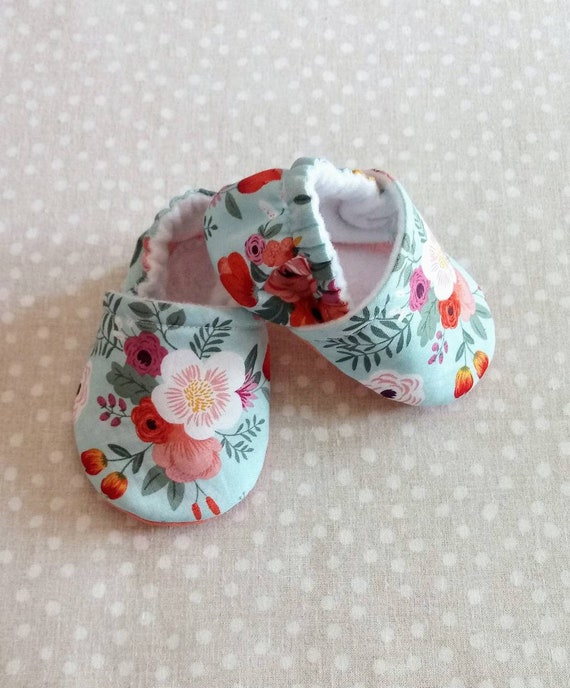 floral baby shoes