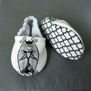 Nightmare Before Christmas Baby Shoes, Jack and Zero, Handmade imagen 3