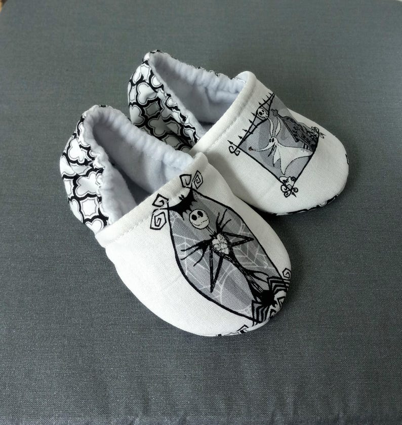Nightmare Before Christmas Baby Shoes, Jack and Zero, Handmade imagen 4