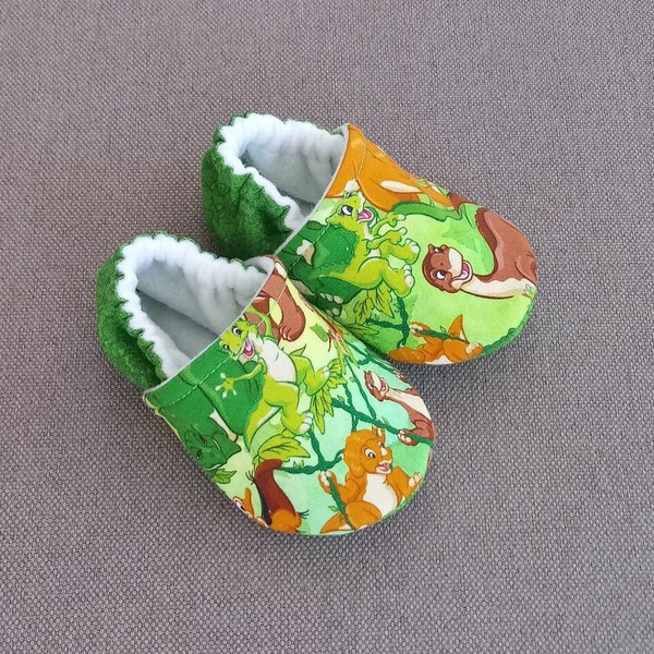 Dinosaur baby Shoes,Land before time Dinosaurs baby shoes- Made to order