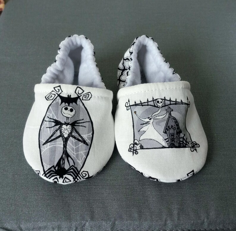 Nightmare Before Christmas Baby Shoes, Jack and Zero, Handmade imagen 2