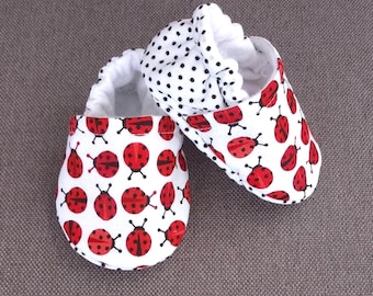 Ladybug Baby shoes baby -  Made to order item