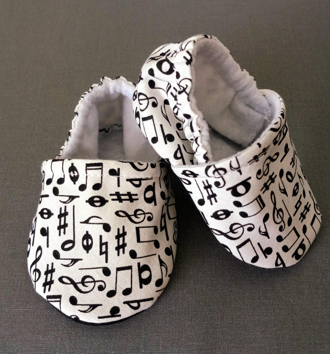 Music Notes Theme Baby Shoes - Etsy