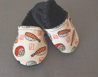 Food theme baby shoes, Sushi inspired baby shoes