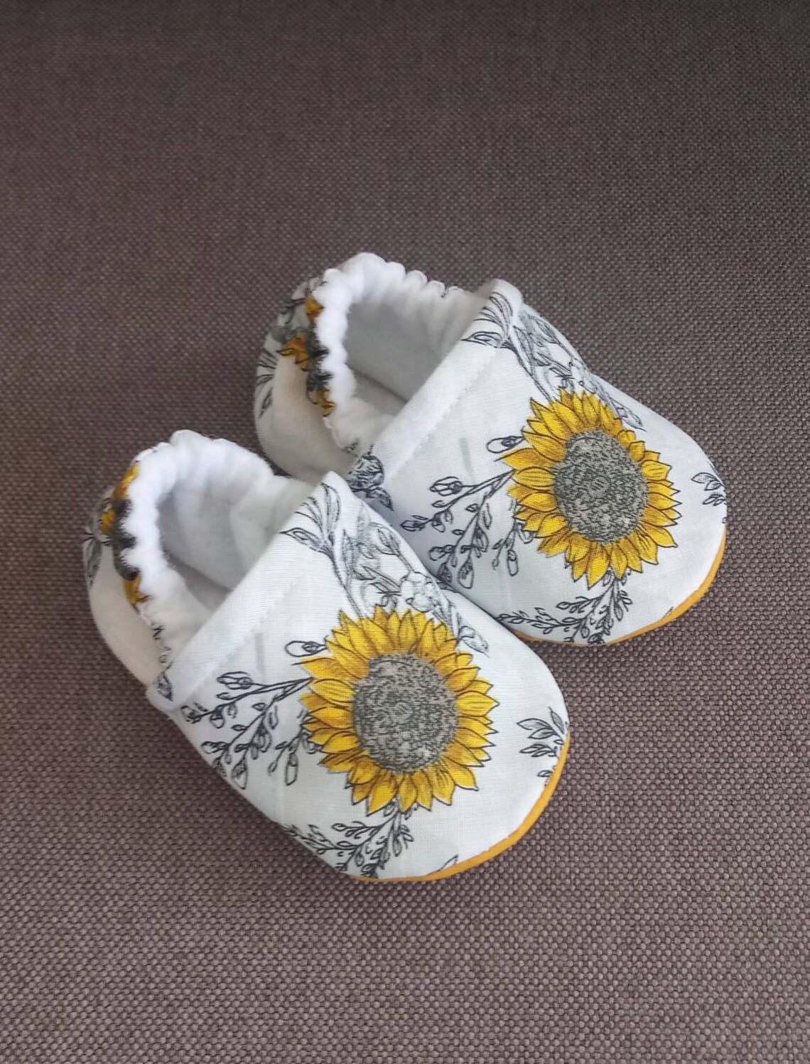 sunflower baby shoes