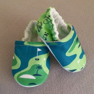 Golf theme baby shoes