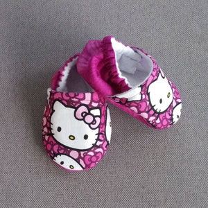 Cat Baby shoes,Kitty fabric shoes