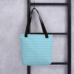 Tiny Spider web pattern premium tote bag blue Halloween Candy Bag Organizers Shopping Handbag
