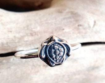 Turtle sterling silver ring