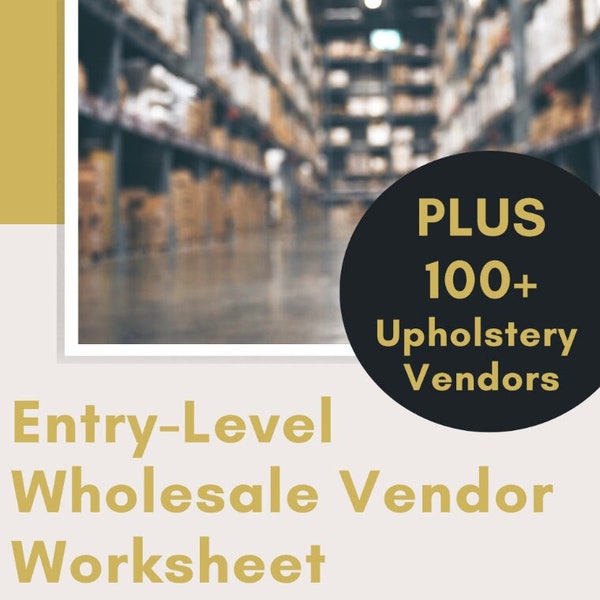 Wholesale Vendor List Etsy