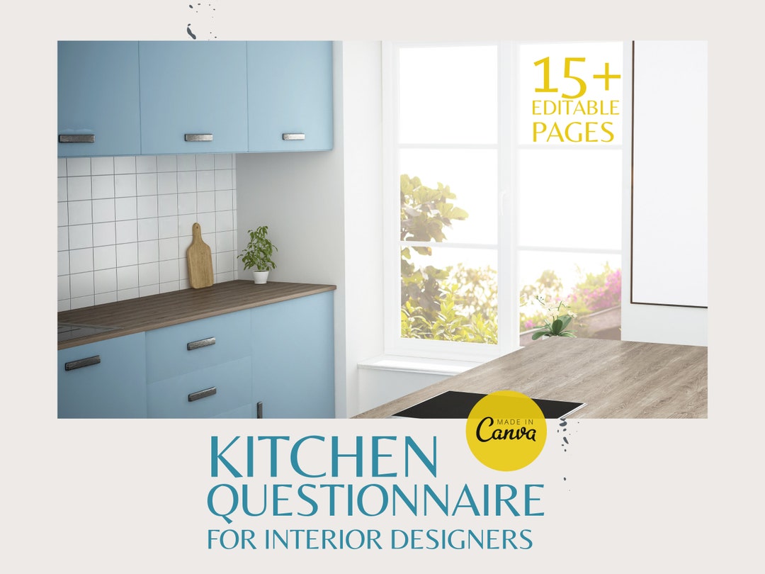 Kitchen Questionnaire for Interior Designers Canva Template Interior