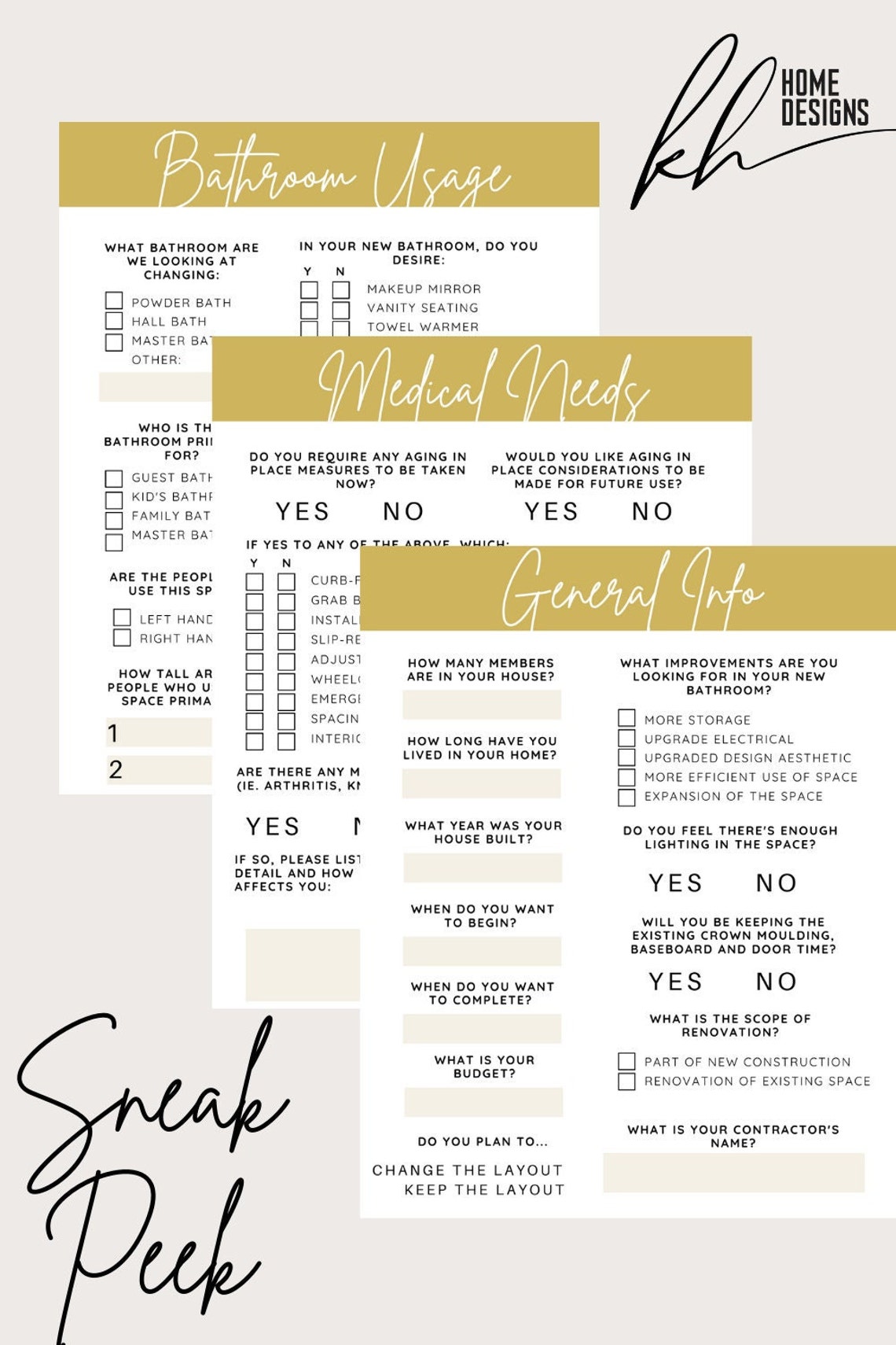 Interior Designer Bathroom Questionnaire Bathroom Remodel Questionnaire