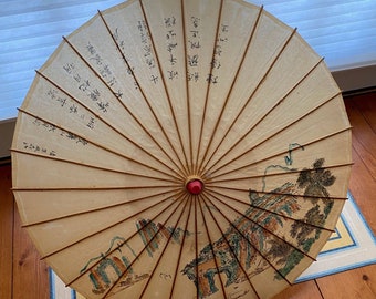 Parasol, vintage, rijstpapier