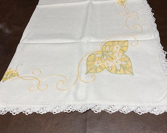 Antique Tablecloth, Embroidered, 1900's