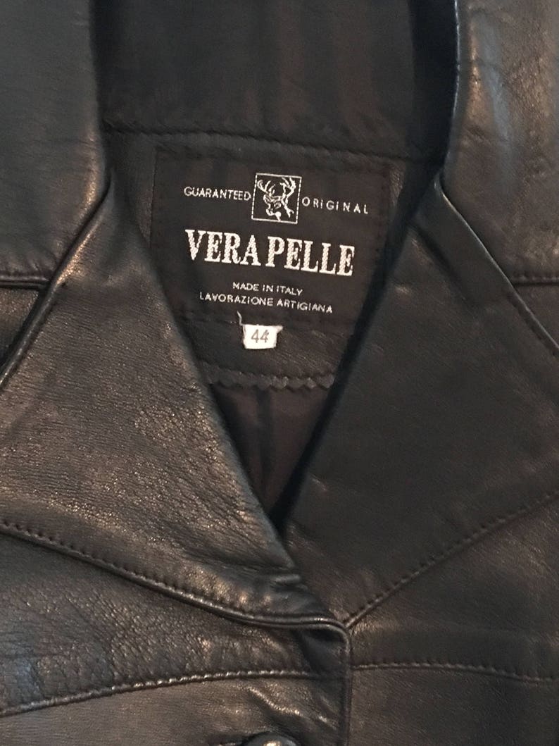 Vera Pelle Leather Jacket - Etsy