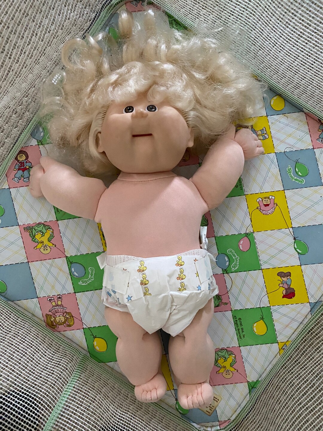 Cabbage Patch Doll and Playpen Etsy