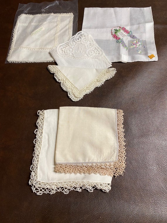 Ladies handkerchiefs, vintage and new