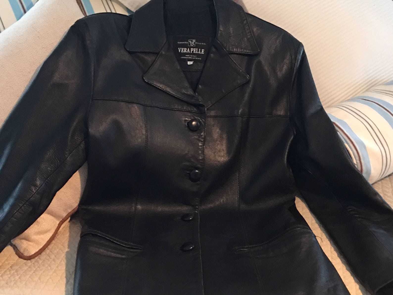 Vera Pelle Leather Jacket, Etsy