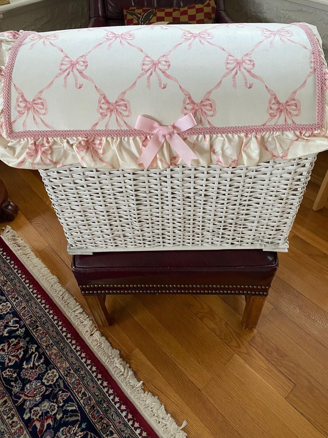 White Wicker Hamper Etsy