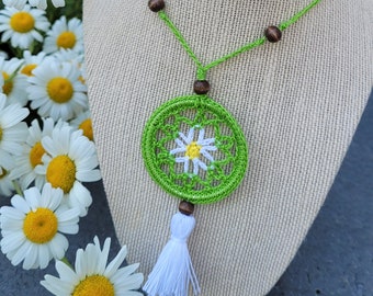 Mandala necklace, crochet necklace, crochet jewelry, crochet mandala, boho necklace, mandala jewelry, mandala, crochet accessory
