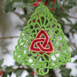 Celtic Christmas, Crochet Christmas, Celtic Knot Christmas Tree, Christmas Tree, Trinity Knot, Crochet Christmas Ornament, Christmas