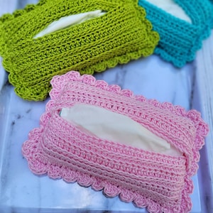 Crochet Cozy, Crochet Holder, Tissue Holder, Travel Tissue Holder, Travel Tissue Cozy, DIY Tissue Holder, Purse accessory, DIY Crochet Gift image 1