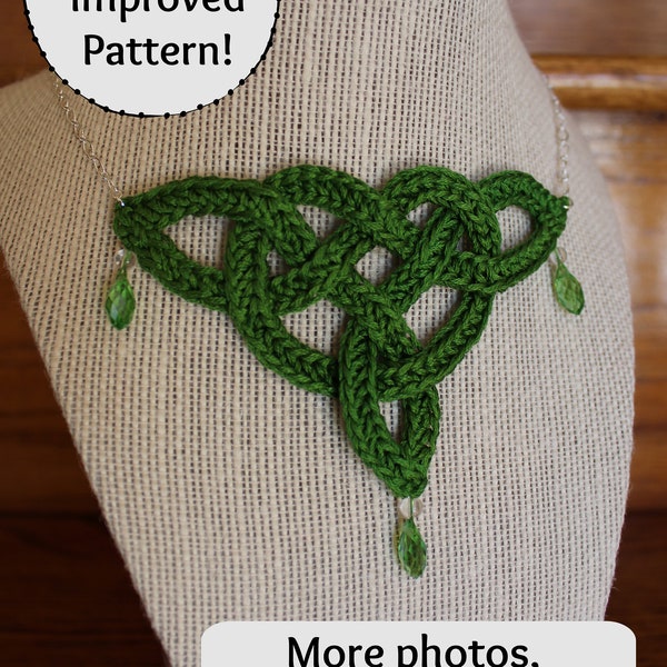 Celtic Necklace, Mother's Day gift, Crochet pattern, Celtic Jewelry, Celtic knot, Easy crochet pattern