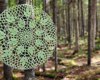 Mandala, gehaakte Mandala, Mandala-patroon, Mandala-decoratie, grote Mandala, grote muurhanger, gehaakte muurhanger, gehaakte decoratie