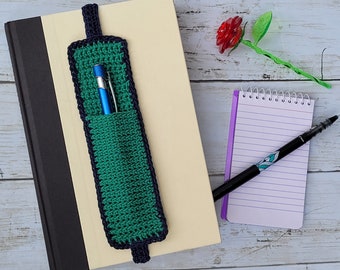 Pocket bookmark, crochet bookmark, journal bookmark, bookmark, DIY bookmark, pen bookmark