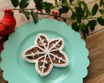 Crochet Ornament, Crochet Christmas Cookie, Christmas Cookie, Cookie Ornament, Crochet Christmas Ornament, Gingerbread Cookie Ornament