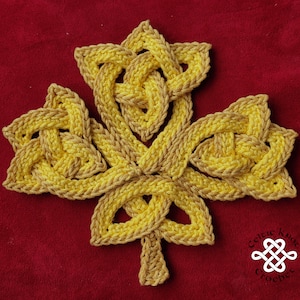 Gehäkeltes Blatt, keltisches Blatt, keltisches Ahornblatt, keltisches Herbstdekor, Herbstdeko, Herbstdeko, Herbstdekoration, keltische Dekoration