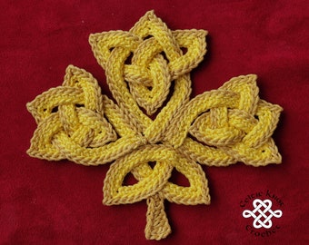 Crochet Leaf, Celtic Leaf, Celtic Maple Leaf, Celtic Fall Decor, Fall Decor, Crochet Fall Decor, Fall Decoration, Celtic Decoration